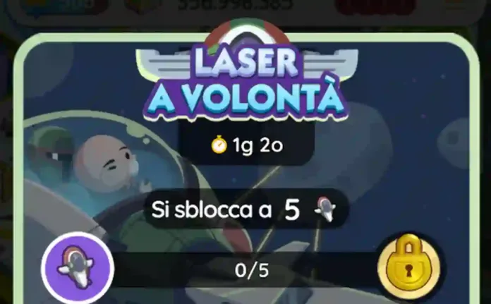 Evento Laser A Volonta Monopoly Go (Elenco dei Premi)